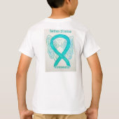 Batten Disease Awareness Ribbon Angel Custom T-shi T-shirt (Achterkant)