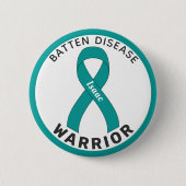 Batten Disease Warrior Ribbon Witte Button (Voorkant)