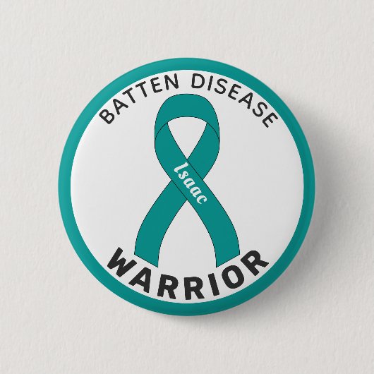 Batten Disease Warrior Ribbon Witte Button (Voorkant)