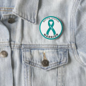 Batten Disease Warrior Ribbon Witte Button (In situ)