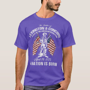 batten van Lexington en de Amerikaanse revolutie i T-shirt