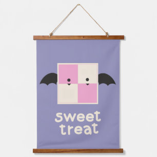 Battenberg Buddies - Houten wandtapijt Hangend Wandkleed