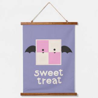 Battenberg Buddies - Houten wandtapijt Hangend Wandkleed