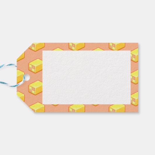 Battenberg Have A Sweet Birthday! Cake Pattern Cadeaulabel (Achterkant Horizontaal)