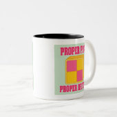 Battenberg Proper Posh Proper Brits Tweekleurige Koffiemok (Voorkant rechts)