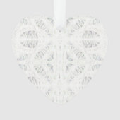 BATTENBURG KANT Acryl Hart Ornament (voorkant)