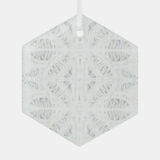 BATTENBURG KANT Glas Zeshoekige Ornament (Voorkant)