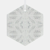 BATTENBURG KANT Glas Zeshoekige Ornament (Achterkant)