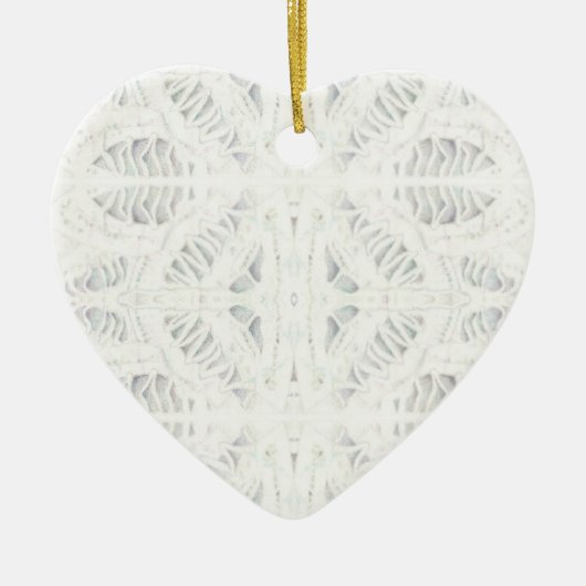 BATTENBURG KANT Keramisch Hart Ornament (Voorkant)