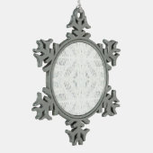 BATTENBURG LACE Pewter Snowflake Ornament (Links)