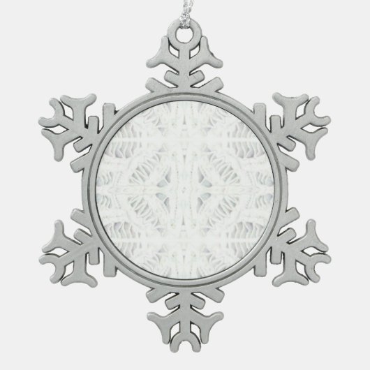 BATTENBURG LACE Pewter Snowflake Ornament (Voorkant)