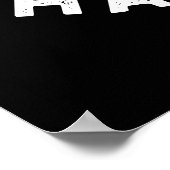 Batter Late dan nooit grappige baking Pun Dark BG Poster (Hoek)