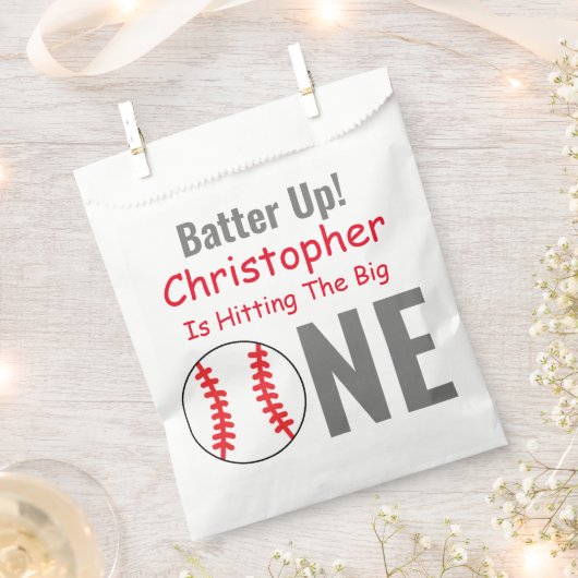 Batter omhoog! Baseball 1e verjaardag Bedankzakje (Geknipt)