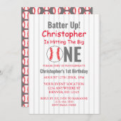 Batter omhoog! Baseball 1e verjaardag Kaart (Voorkant / Achterkant)