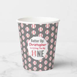 Batter omhoog! Baseball 1e verjaardag Papieren Bekers