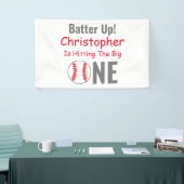 Batter omhoog! Baseball 1e verjaardag Spandoek (Beurs)
