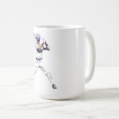 Batter omhoog! - Baseball Player en USA Flag Koffiemok (Voorkant rechts)