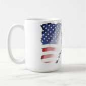 Batter omhoog! - Baseball Player en USA Flag Koffiemok (Links)