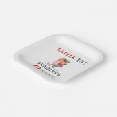 Batter omhoog! Baseball Sportjongens Birthday Papieren Bordje (Gebogen)