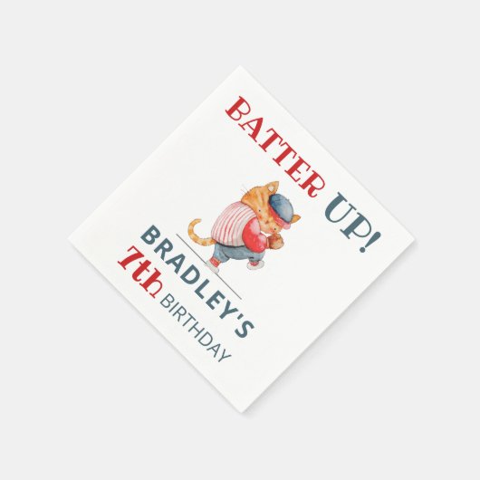 Batter omhoog! Baseball Sportjongens Birthday Servet (Hoek)