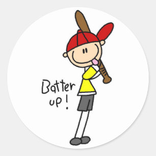 Batter omhoog Baseball Sticker