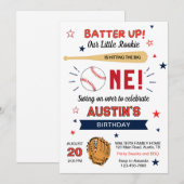 Batter omhoog! Schattige honkbal thema verjaardags Kaart (Voorkant / Achterkant)