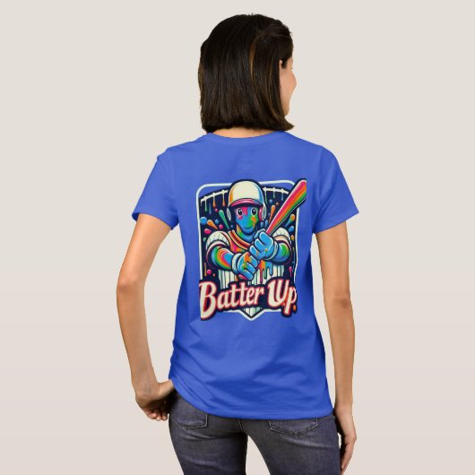 Batter omhoog t-shirt (Achterkant volledig)