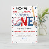 Batter onze kleine Rookie honkbal 1e verjaardag Kaart (Staand voorkant)