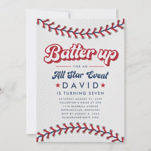 Batter Up All Star Evenement Honkbal Kaart (Voorkant)