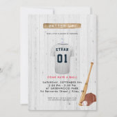Batter up Baseball Birthday Uitnodiging (Voorkant)