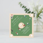 Batter up Baseball Birthday Uitnodiging (Staand voorkant)