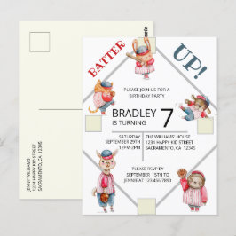 Batter Up! Baseball Sports Boys Birthday Party Inv Briefkaart
