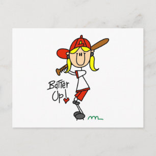 Batter Up Baseball T-shirts en Cadeaus Briefkaart