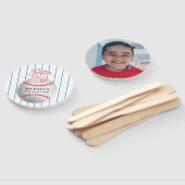 Batter Up Baseball Thema Verjaardagsfeestfoto Handwaaier (Niet-gemonteerd)