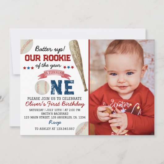 Batter-up Baseball, uitnodiging van 1 september (Voorkant)