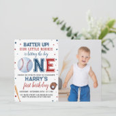 Batter-up Baseball, uitnodiging van 1 september (Staand voorkant)