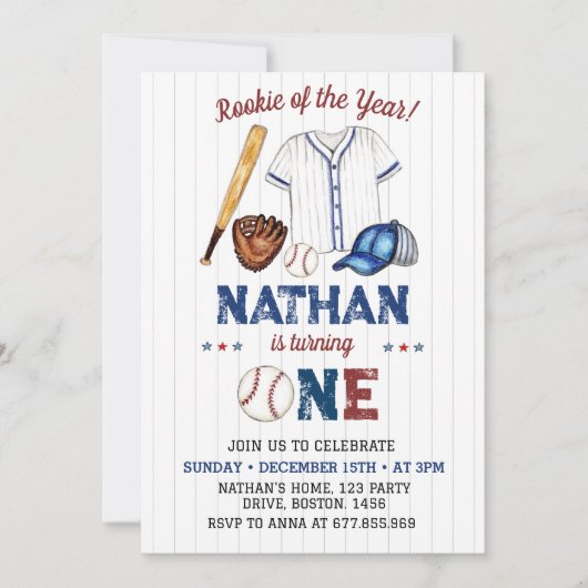 Batter-up Baseball, uitnodiging van 1 september (Voorkant)