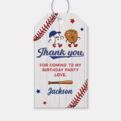  Batter Up Baseball Verjaardag Gift Label Cadeaulabel (Voorkant)
