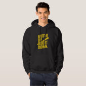 Batter Up Doubt Down Yellow Motivational Graphic Hoodie (Voorkant volledig)