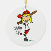 Batter Up Girls Baseball T-shirts en cadeautjes Keramisch Ornament (Voorkant)