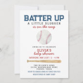 Batter Up Honkbal Baby shower Kaart (Voorkant)