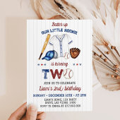 Batter up honkbal jongen verjaardag uitnodiging