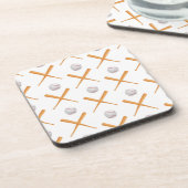 Batter up honkbal sport patroon bier onderzetter (Linkerzijde)