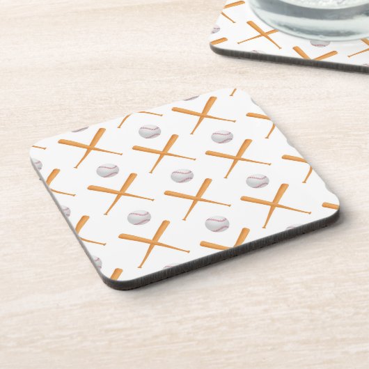 Batter up honkbal sport patroon bier onderzetter (Linkerzijde)