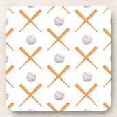 Batter up honkbal sport patroon bier onderzetter (Voorkant)