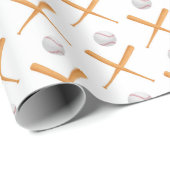 Batter up honkbal sport patroon cadeaupapier (Rol Hoek)