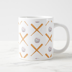 Batter up honkbal sport patroon grote koffiekop