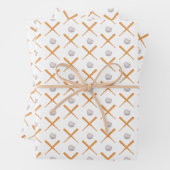 Batter up honkbal sport patroon inpakpapier vel (In situ)