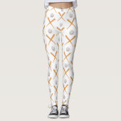Batter up honkbal sport patroon leggings (Voorkant)