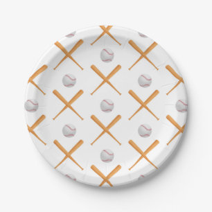 Batter up honkbal sport patroon papieren bordje